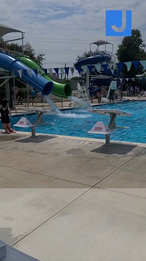 Slide Through The JCC of Dallas 😃🎇 #Slide #JCC #Dallas #Pool #JCCDallas | JCC Dallas