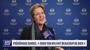 Madame Frédérique Dumas, Ancienne députée de l'Assemblée nationale, est également productrice de cinéma. De 2007 à 2014, elle a été directrice générale de la filiale cinéma d'Orange. Frédérique Dumas a dit avoir ressenti une très grande paix en assistant à la représentation de Shen Yun, ce samedi 29 avril au Palais des congrès de Paris. L’énergie qui se dégageait de la scène a ému cette femme Chevalier de la Légion d’Honneur, Officier des Arts et des Lettres et Chevalier de l’Ordre national du M