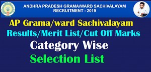 AP Grama/ward Sachivalayam Results District wise Merit Lists and Download Call Letters and Upload Certificates Merit List/Cut Off Marks 2020 Category Wise Download selection List at vsws.ap.gov.in - TeachersBuzz