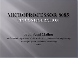 Lecture27 Microprocessor 8085 Pin Configuration