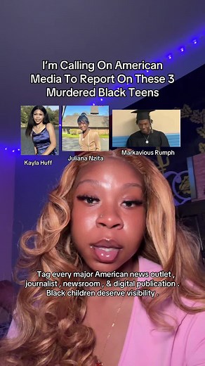 With the reach major media outlets have across television , websites , TikTok , Instagram , & digital platforms , it is deeply disheartening to see devastating cases involving Black youth remain so underreported . Public awareness is not meaningless , it can generate accountability , tips , visibility , & pressure for answers . Black children deserve to have their stories amplified , not overlooked . @CBS @NBC @nbcnews @ABC News @npr #foryoupage #trending #blacktiktok #blowthisup #breakingnews