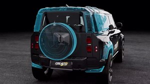 Glossy Black Roof Top Light Bar with 2 LED DRL Lamp Bulb for Land Rover Defender 90 110 130 2020 2021 2022 2023 2024 2025 Roof Rack Lights