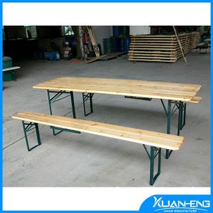 [Hot Item] Rustic Natural Wood Beer Table for Outdoor Gardens