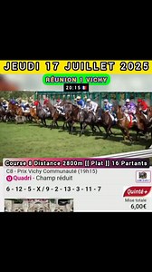 #turf #quinte #pronostic #reunion1 #paris_longchamp #courses_hippiques #pmu #trot #equidia #pronosticsgratuits #tierce #horse_racing #paristurf #programme_quinte #vichy | Pronostic-gratuit