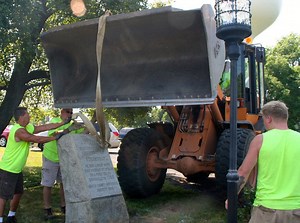 John Fitch Monument Moved to Craven Hall