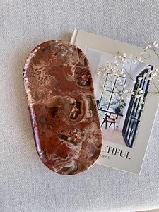 Handcrafted Marble Vanity Tray: Onyx Jewelry, Trinket & Kitchen Organizer - Etsy