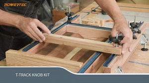 POWERTEC 36 Inch x2 Universal T Track with Intersection Kit, Double-Cut Profile T Track with Predrilled Mounting Holes for Woodworking Jigs and Fixtures, Router Table, Workbench, 71712, Pack of 1