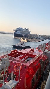Celebrity Cruises Apex cruiseship as seen from Virgin Voyages Resilient Lady cruiseship #cruises #cruiseships #cruiseline #cruiseaddict #virginvoyages #celebritycruises #lifeboat #tugboat | Cruiseguru