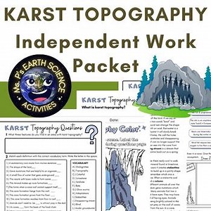 Karst Topography and Caves Independent Work Packet