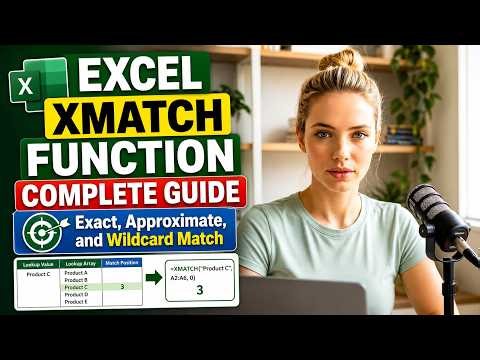 Excel XMATCH Function Complete Guide — Exact, Approximate, and Wildcard Match
