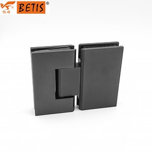 [Hot Item] 2024 Style Tempered Glass Door Hardware Customization Bathroom Shower Glass Hardware 304 Stainless-Steel Heavy Duty Glass-to-Glass 180 Degree Door Hinge