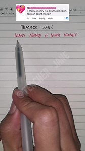 42K views · 991 reactions | If we can count money, why is it an uncountable noun? Find out why in this video. :) Follow for more! #englishforbeginners #basicenglish #englishtutorial #englishlesson #englishteacher #teacherjane #reelsfb #reelsvideo | Maaj Jeyn Landicho Pujanes | Facebook