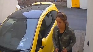 Woman caught on CCTV doing 'huge' poo on driveway