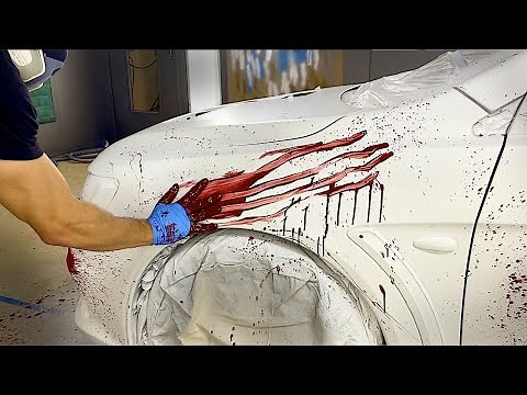 Crazy BLOOD SPLATTER Plasti Dip for Halloween (The RIGHT Way)