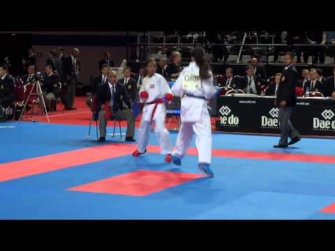 GREECE vs DOMINICAN REPUBLIC Female Team Kumite Competition - 2014 World Karate Championships