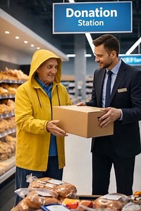 Manager Catches Old Man Eating... What Happens Next is Unexpected! (AI) | Assim, aconteceu