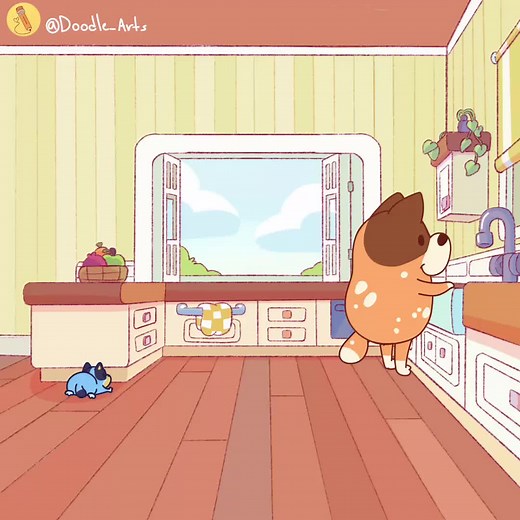 Bluey walking doodle: Mother's Day animation tribute