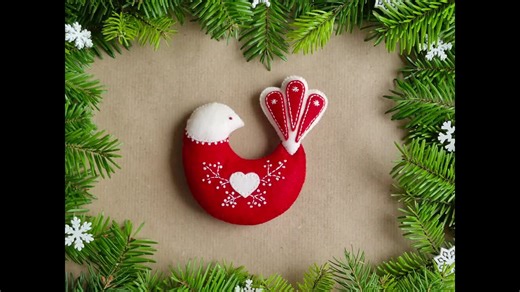 Felt Owl Ornament Sewing Pattern: Scandinavian Folk Art (PDF SVG) - Etsy