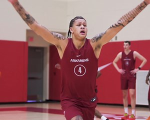 Working on those defensive FUNdamentals | Arkansas Razorback Men's Basketball
