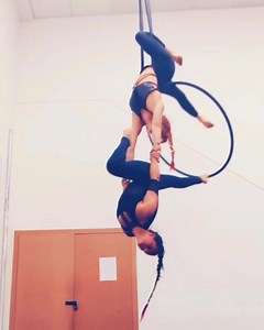 Fantastic doubles on hoop from @jessygibs and @michellechongcostume! 💕 #aerialhooptricks . . . #lifegoals #aerialfitness #circusfitness #bendy #circuseveryday #cirqfit #aerialhoop #trapeze #aerialhoopartist #aeriallyra #lyra #aerialofig #aerialtraining #strong #lyrahoop #aerialhooptransitions #circusarts #circus #aerialhooptricks #aerialtricks #aerialdance #aerialist #aerialartsassoc #fortheloveofaerial #aerialapparatus #aerialarts | Aerial Hoop Tricks