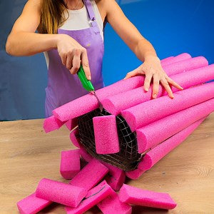 64K views · 109 reactions | Delightful Decor!  DIY side table from pool noodles! ♨️ | Wood Mood | Facebook