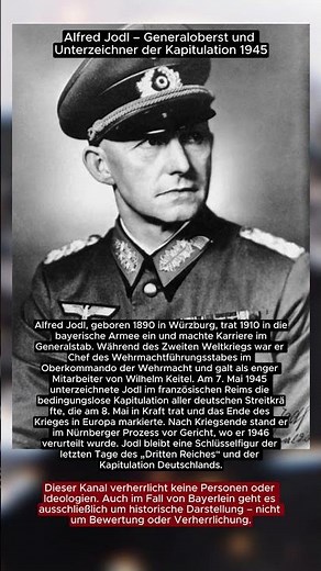 Alfred Jodl – Generaloberst und Unterzeichner der Kapitulation 1945