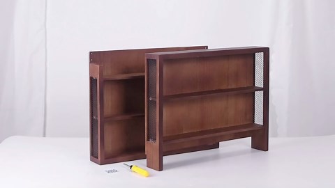 Wooden cassette tape storage Rack,Hold up to 115 cassette tapes,Wall Mountable,17 * 25.4 * 2.75 inches,Perfect for Cassette Collections,wire mesh on both sides,Rustic