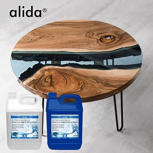 [Hot Item] Free Sample Resin Crafts Materials 2 Part Epoxy Resin Crystal Clear Deep Pour River Table Floor Coating