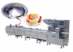 [Hot Item] Servo Control Disc Feeding Flow Wrapper Automatic Oatmeal Bar Pillow Packing Machine