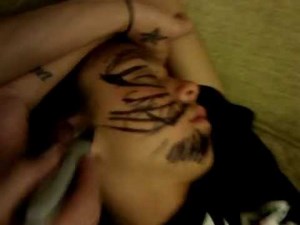 Funny face prank with a sharpie part 1