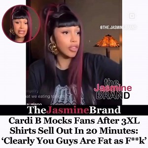 8.8K views · 77 reactions | Cardi B is shocked that her fans bought 3X shirts calling her fans fat. Bittersweet tea ☕️ #cardib Credit the Jasmine Brand #celebnews #celebritytea #vh1 #bet #mtv #like #likes #blogger #teaoftheday #gossipblog #trending | Sweet Tea Blog | Facebook