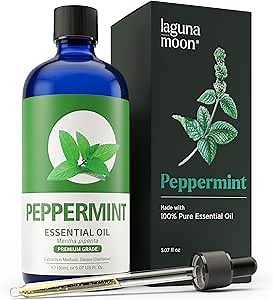 Amazon.com: Lagunamoon Peppermint Oil - Natural Pure Essential Oils for Diffusers, Aromatherapy, Humidifiers, Candle Making Scents - Fresh Fragrance Scents for Home, Office, Cars and Cleaning Products (150mL) : Health & Household