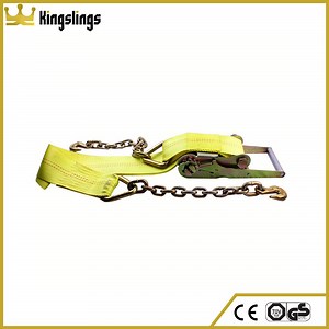 [Hot Item] Kingslings Heavy Duty Polyester Cargo Lashing 10t 4 Inch Winch Chain Extension Tie Down Strap