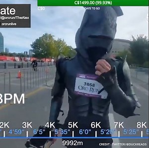 Le streamer "OrcRun" a enfilé une armure complète d'orc du Seigneur des Anneaux et s'est lancé dans une course de 10km pour collecter des fonds pour une œuvre caritative 😆👏 | Dexerto FR