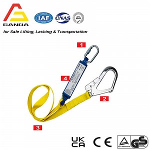 [Hot Item] Safety Lanyard Fall Protection Full Body Safety Harness Climbing Belt with Lanyard for Construction Certificated