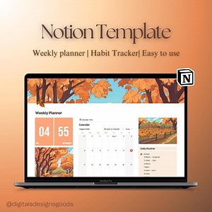 Fall Notion Template | Daily Planner | Weekly Planner | Digital Download | Aesthetic Notion Planner - Etsy