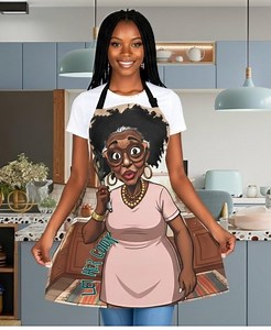 Mama Grace Apron, Colorful Artistic Apron, "let Her Cook"! | Unique Cooking Gift, Kitchen Wear, Chef Apron, Gift for Foodies - Etsy