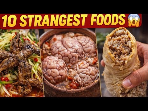 You Won’t Believe These Strange Foods People Eat Around the World #weirdfoods #streetfood