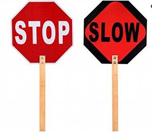 [Hot Item] Reflective Stop Slow Sign with Wood Traffic Safety Sign