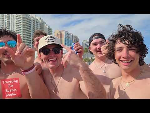Fort Lauderdale Beach Spring Break Walkthrough 🌴 Bikini Beach Crowds, Ocean Fun & Party Vibes 2026