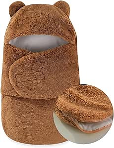 Baby Winter Fleece Swaddle Blanket 0-3 Months Boys Girls Warm Adjustable Newborn Swaddling Wrap Soft Plush Sleeping Sacks