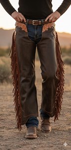 Western Tooled Leather Show Chaps With Floral Accents - Etsy Canada