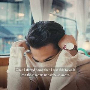 ”Once I started doing that, I was able to walk into those rooms, I was not alone anymore.” Drew Ray Tanner in #DWmoments. Discover more at danielwellington.com/moments | Daniel Wellington