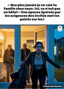 — Je ne veux plus voir ta famille chez nous ; ici, ce n’est pas un hôtel. — Je te le redis, je ne veux plus voir tous tes cousins et cousines débarquer ici ! Notre maison n’est pas faite pour servir de pension… — Camille en a assez des exigences de ces invités… Personne n’était spécialement pressé, mais le jour même où Camille décroche son diplôme de psychologie, Antoine la demande en mariage, comme elle en rêvait. Le mariage est simple et convivial. La tante et l’oncle d’Antoine proposent qu’il