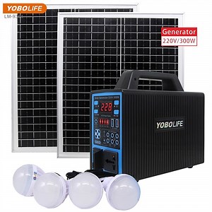 [Hot Item] Yobolife Factory Direct Sales 220V 300W Household off-Grid Solar Generator for Home Lighting Outdoor Camping