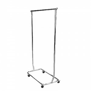 [Hot Item] Metal Chrome Adjustable Rolling Garment Display Rack