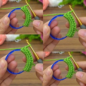 I made it using the ring of a 5 liter water bottle and received the order. #crochet #knitting | Desing Crochet
