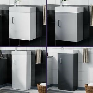 [Hot Item] Small Bathroom Furniture Cloakroom Basin Sink Vanity Bathroom Cabinet Unit
