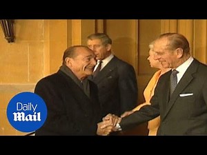 Jacques Chirac and wife Bernadette leave Windsor Palace in 2004 - Daily Mail