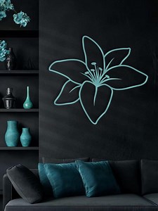 Lily Flower Outline SVG – Elegant Floral Line Art for Cricut - Etsy